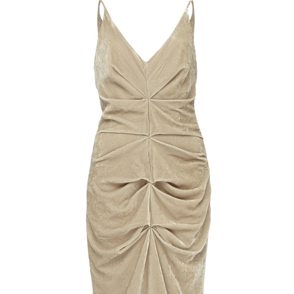 Eleanor Balfour Dress Velvet Ruched Phillipa Midi - Picture 3 of 4